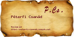 Péterfi Csanád névjegykártya
